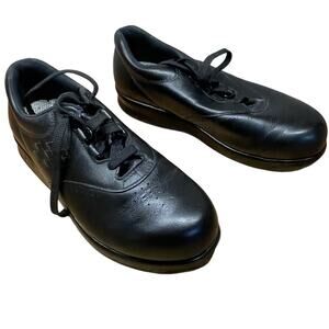 SAS Shoes Free Time Black Leather Lace Up Sneaker Women's Size 6.5W EUC